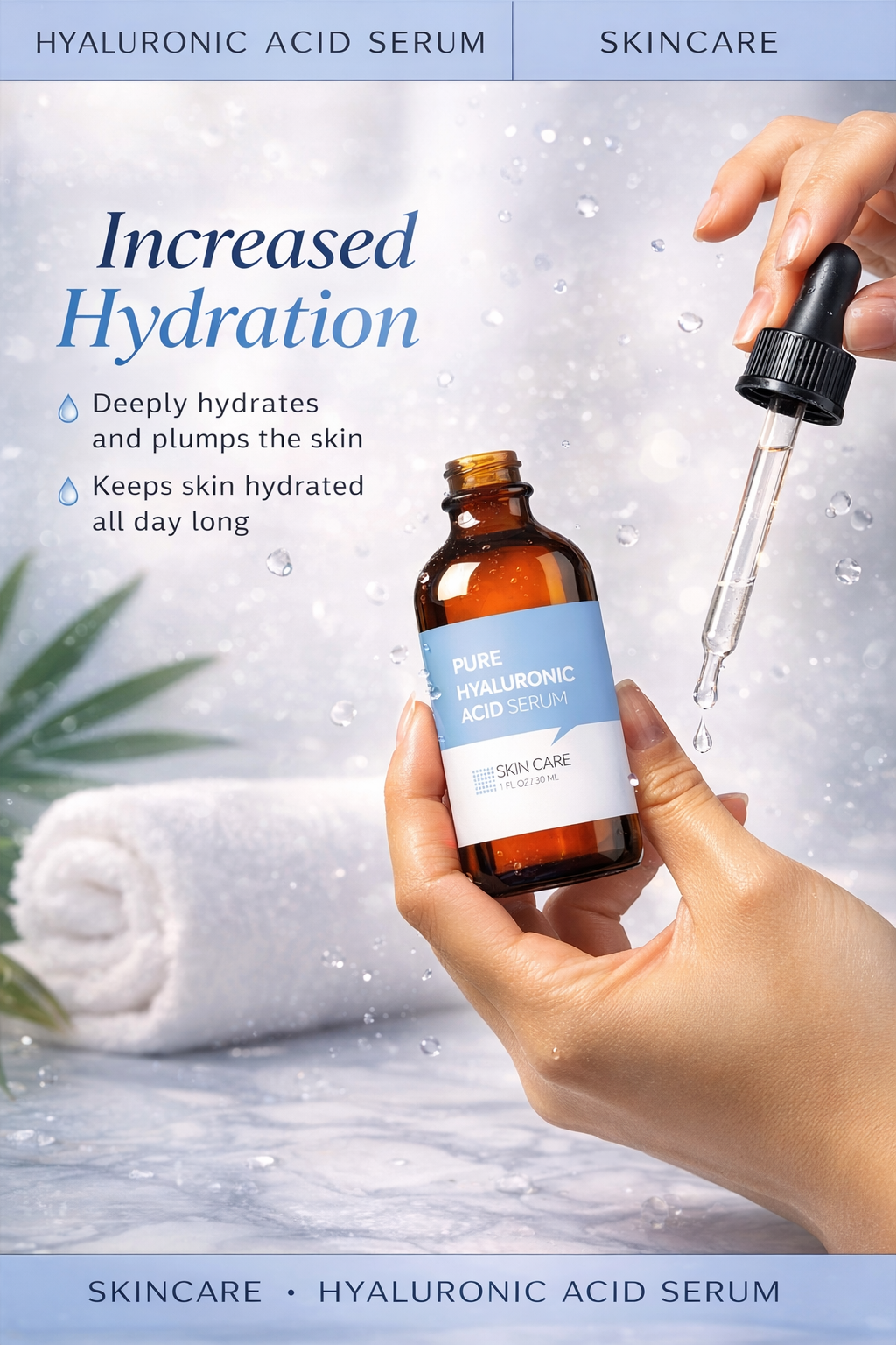 Radiant Studio™ | Pure Hyaluronic Acid Serum with Plant Squalene | Intense Hydration Treatment