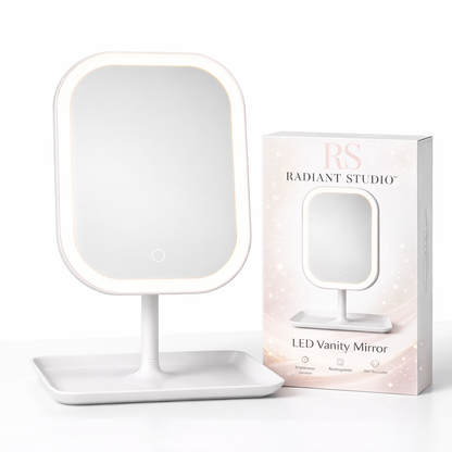 Radiant Studio™ | Portable Lighted Makeup Mirror | Smart Dimmable Travel Vanity Mirror