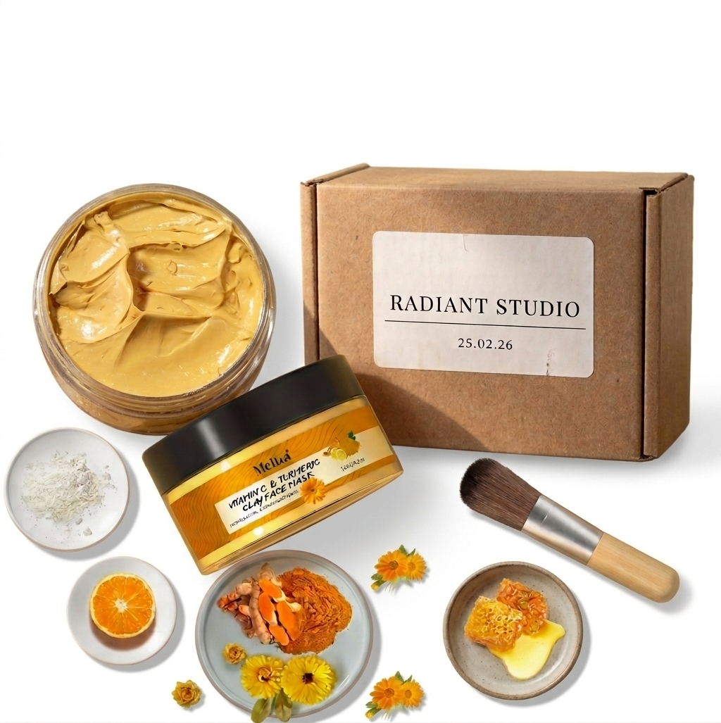 Radiant Studio™ | Turmeric Vitamin C Deep Cleansing Mud Mask | Brightening & Detox Treatment