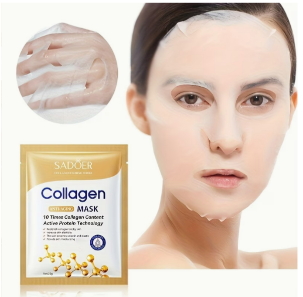 Radiant Studio™ | Collagen Hydrating Facial Mask | Youthful Radiance & Firming Treatment (9 Pieces)