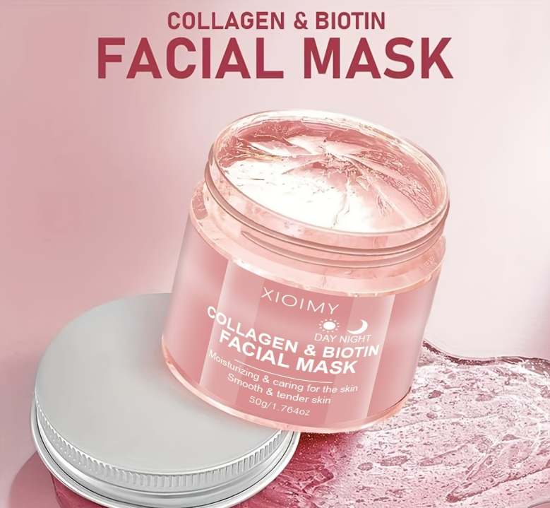 Radiant Studio™ | Collagen & Biotin Day & Night Facial Mask | Hydrating & Revitalizing Treatment