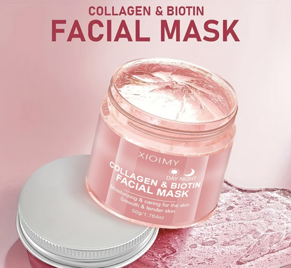 Radiant Studio™ | Collagen & Biotin Day & Night Facial Mask | Hydrating & Revitalizing Treatment